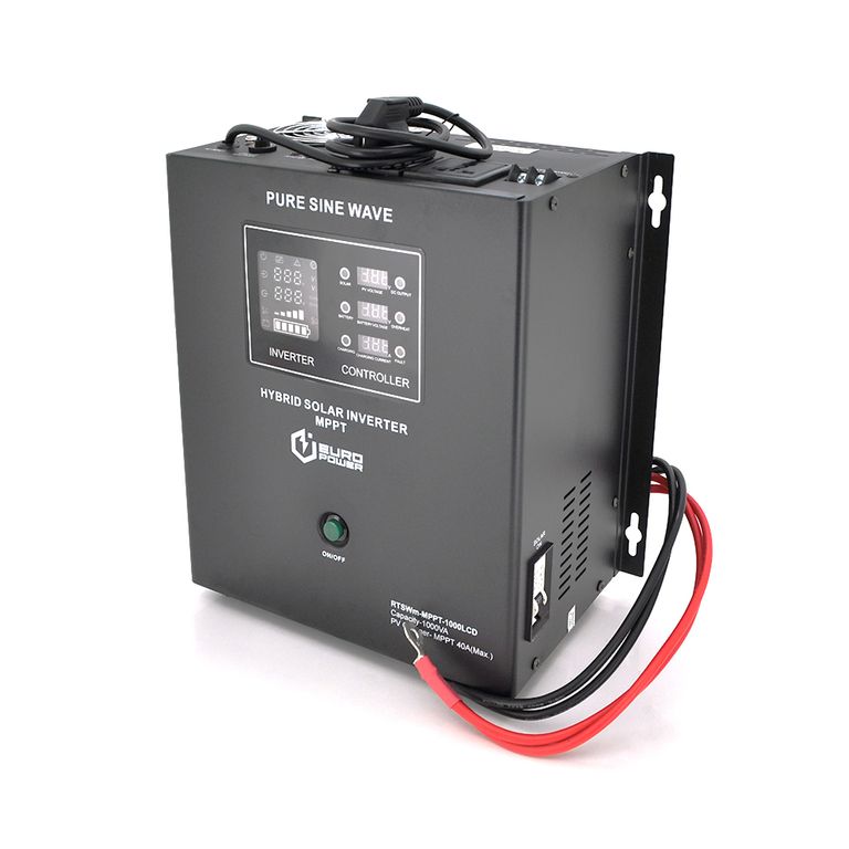 Гібридний інвертор Europower RTSWm-MPPT-1000LCD, 700 Вт, 12 В, MPPT