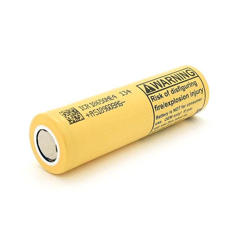 Акумулятор 18650 Li-Ion LG LGDBHE41865-HE4, 2500mAh, 35A, 4.2 / 3.7 / 2.5V, YELLOW, 2 шт в упаковці