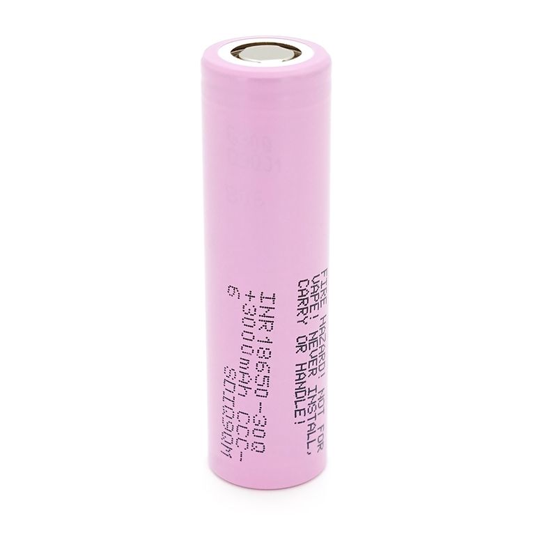 Акумулятор 18650 Li-Ion Samsung INR18650-30Q, 3000mAh, 30A, 4.2 / 3.6 / 2.5V, PINK, 2 шт в упаковці
