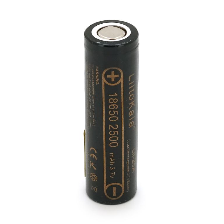 Акумулятор 18650 Li-Ion LiitoKala Lii-25A, 2500mah (2450-2650mah), 3.7V (2.75-4.2V), Black, PVC BOX