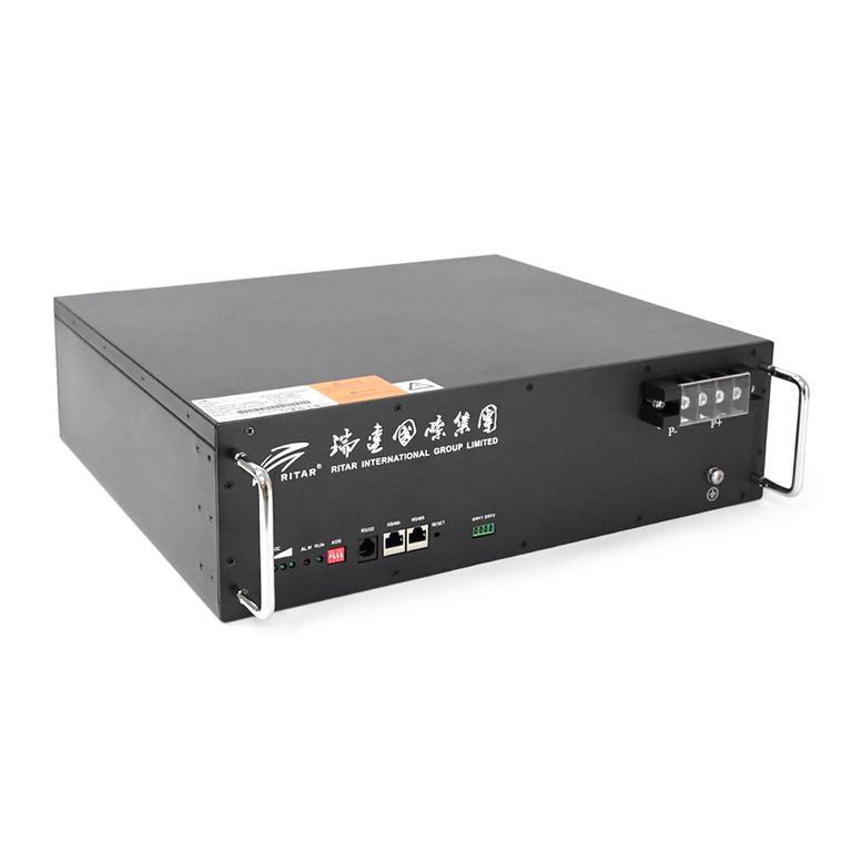 Акумуляторна батарея Ritar LiFePO4 51.2V 50Ah 2560Wh BMS25A@16S для монтажу у стійку ( 442 x400 х 130.5)