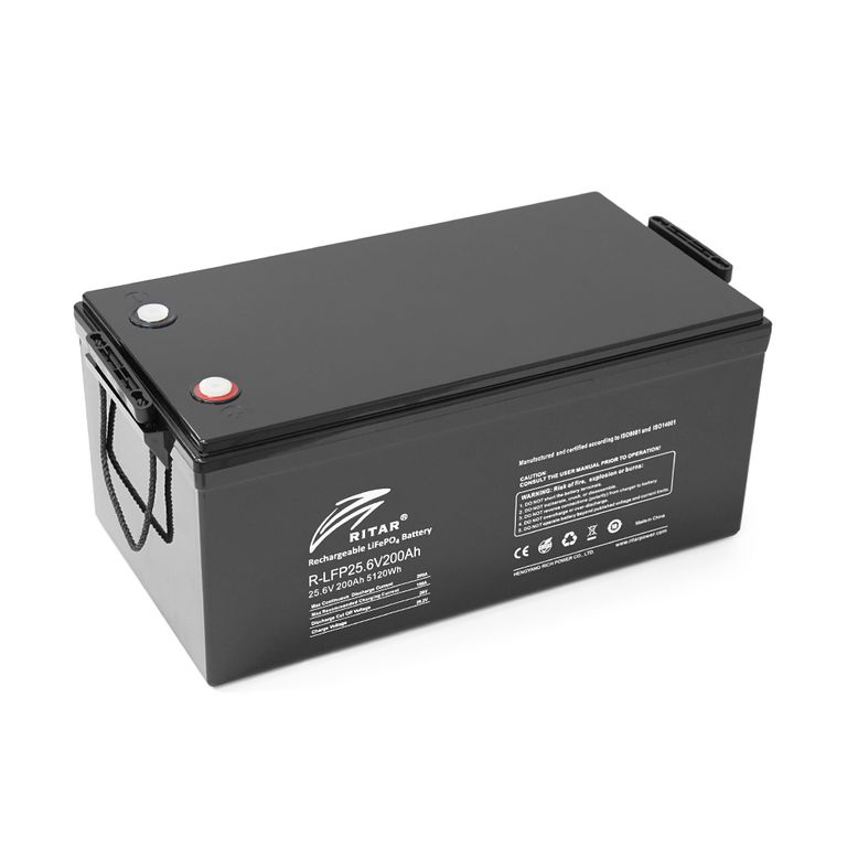 Акумуляторна батарея Ritar LiFePO4 25,6V 200Ah BMS100A@8S (522 х 240 х 219)