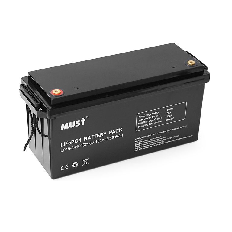 Літієва батарея LiFePO4 Must LP15-24100, 25.6В 100Аг 2.56 кВт·год, BMS 50A