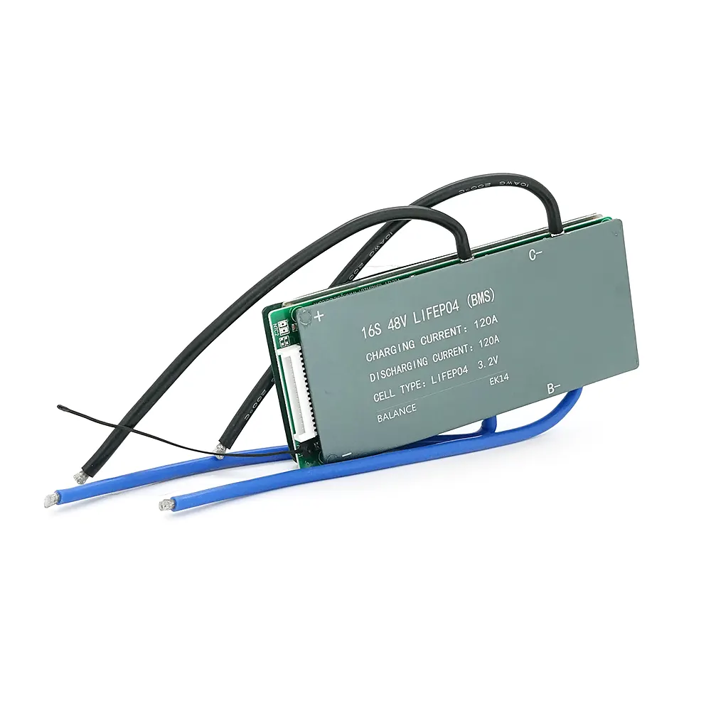 BMS-плата Leiba LiFePO4 48В 16S 120A, радіатор