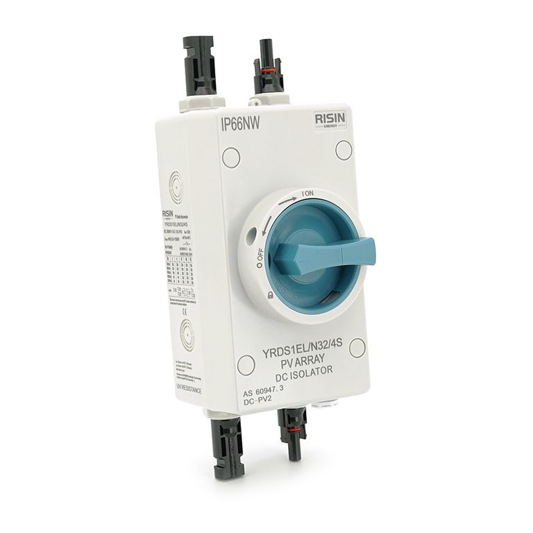 Ручний вимикач Risin, 1000V, 32A, 1St, IP66, вхід верх-низ, Grey