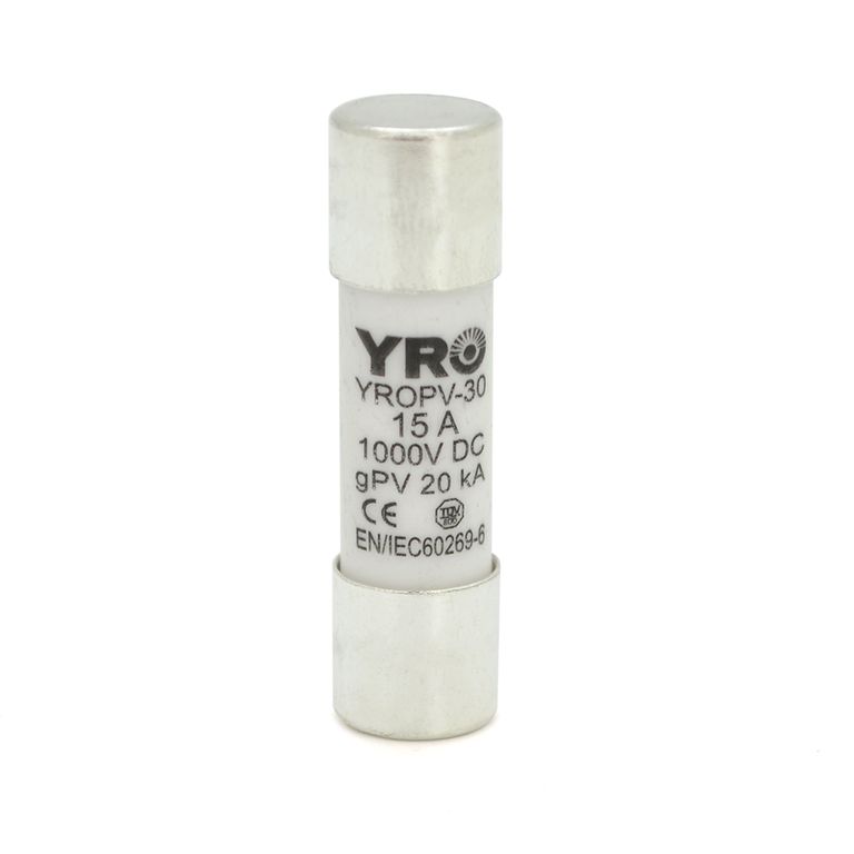 Плавкий запобіжник YRO YROPV-30, 15A, DC 1000V, 10×38mm