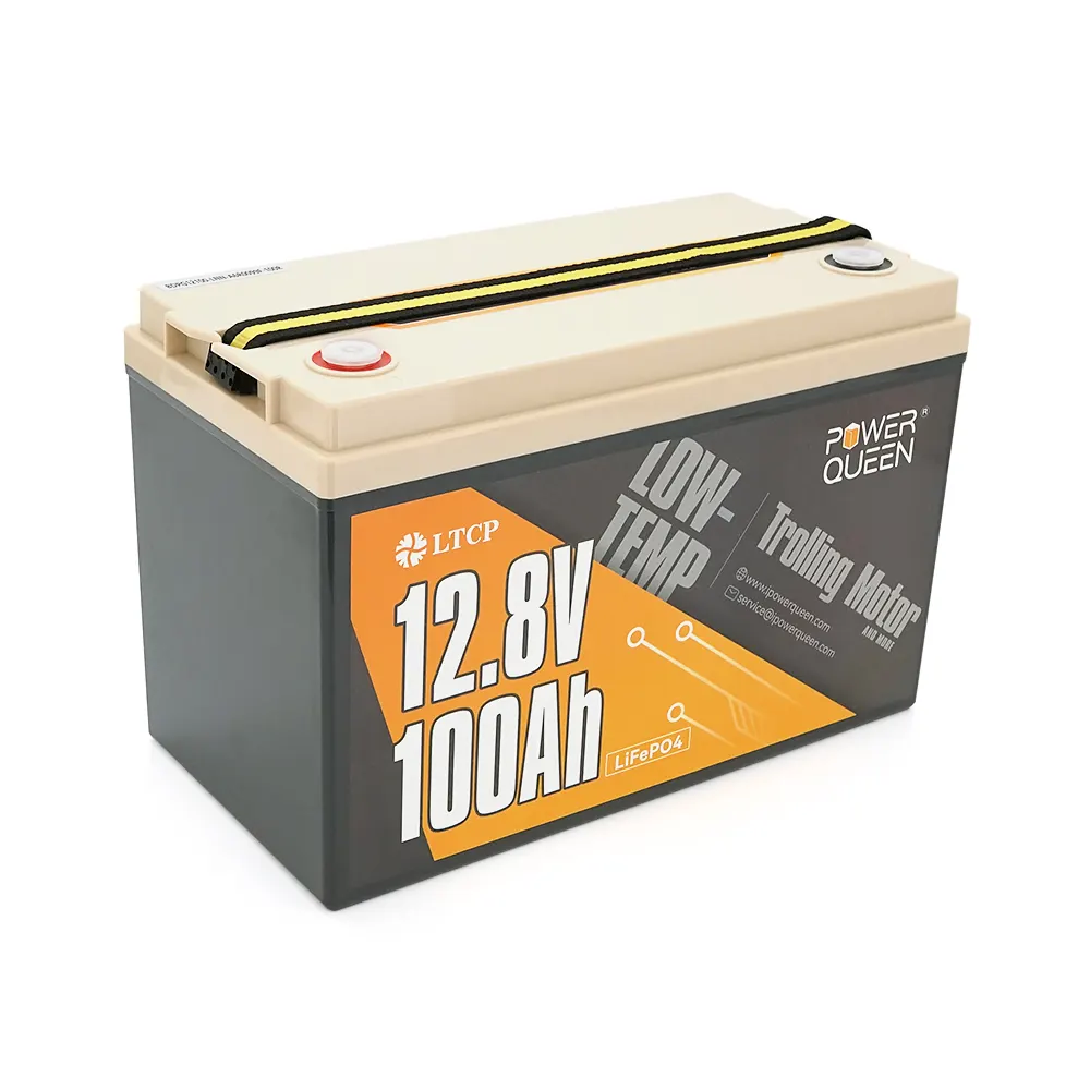 Літій-залізо-фосфатний акумулятор Power Queen P12V100-100-LTP-4-A100, LiFePO4 12.8В 100Аг, 1.28 кВт·год, Low-Temp