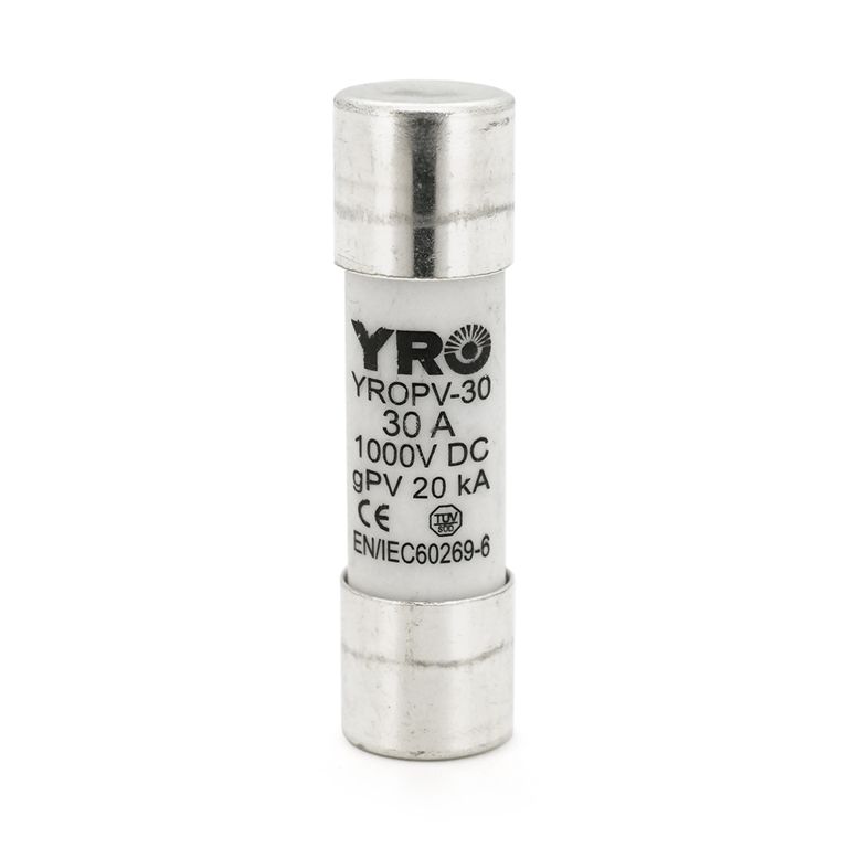 Плавкий запобіжник YRO YROPV-30, 30A, DC 1000V, 10×38mm