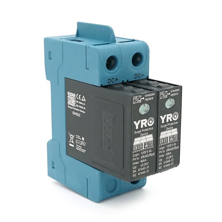 Захист від перенапруги DC YRO YRSP-D2, 2P, 20-40 кА, 1000 В DC, T2