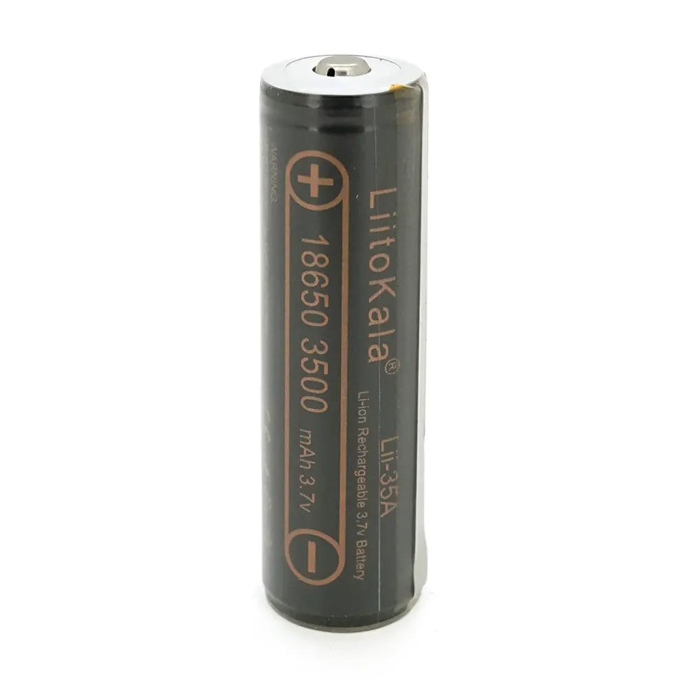 Акумулятор 18650 Li-Ion LiitoKala Lii-35A-PCB, Protected, 3500mAh (3300-3500mAh), 3.7V (2.75-4.2V), Black