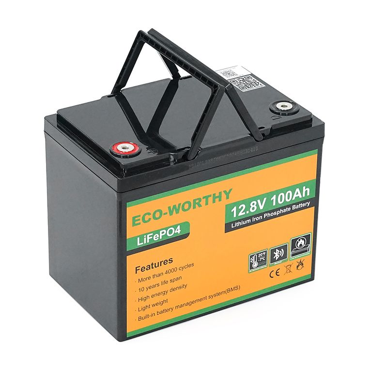 Акумулятор Eco-Worthy LiFePO4 12.8В 100Ah Bluetooth, 1.28 кВт·год