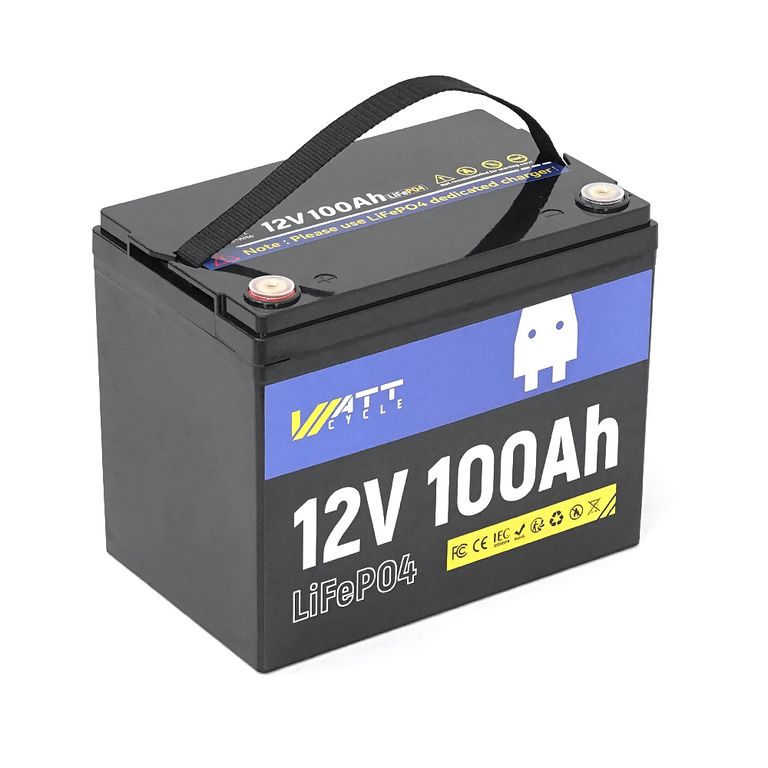 Літієва батарея LiFePO4 WattCycle WT12V100AH100, 12.8V 100Ah, 1.28kWh, BMS 50A