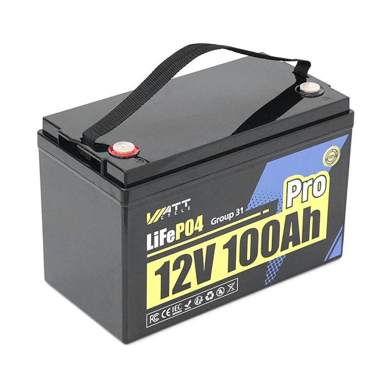Літієва батарея LiFePO4 WattCycle WT12V100AH110PRO, 12.8V 100Ah, 1.28kWh, BMS 110A, IP66