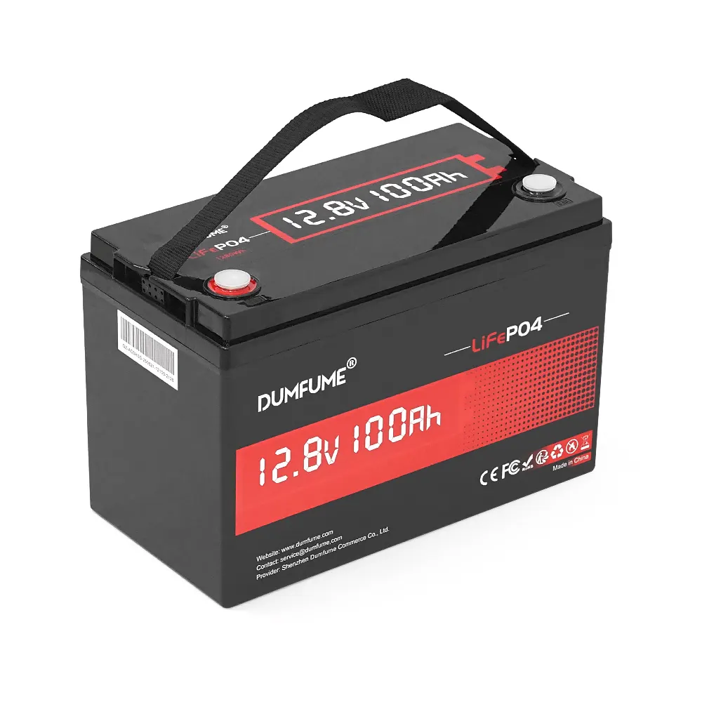 Акумуляторна батарея Dumfume LiFePO4 12,8V 100Ah 1280Wh, in10A / out20A, ( 150 x 95 x 85), 10kg