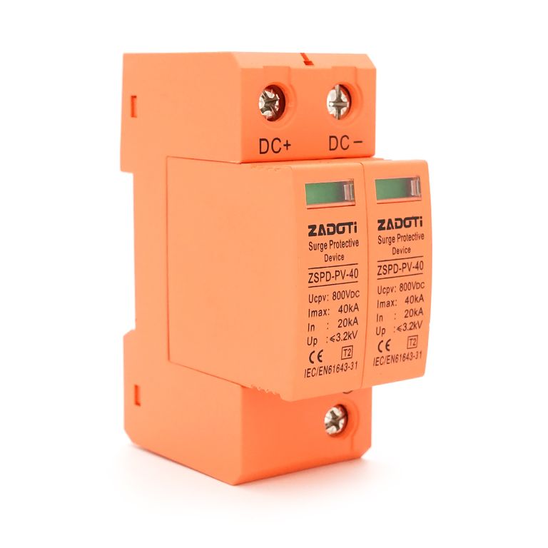 Захист від перенапруги DC ZADOTI ZSPD-PV-40, 40 кА, 800 В, 2P