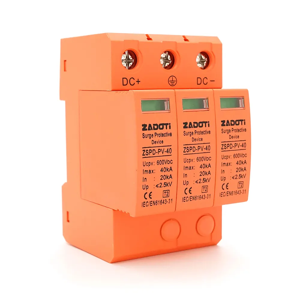 Захист від перенапруги DC ZADOTI ZSPD-PV-40, 40 кА, 600 В, 3P