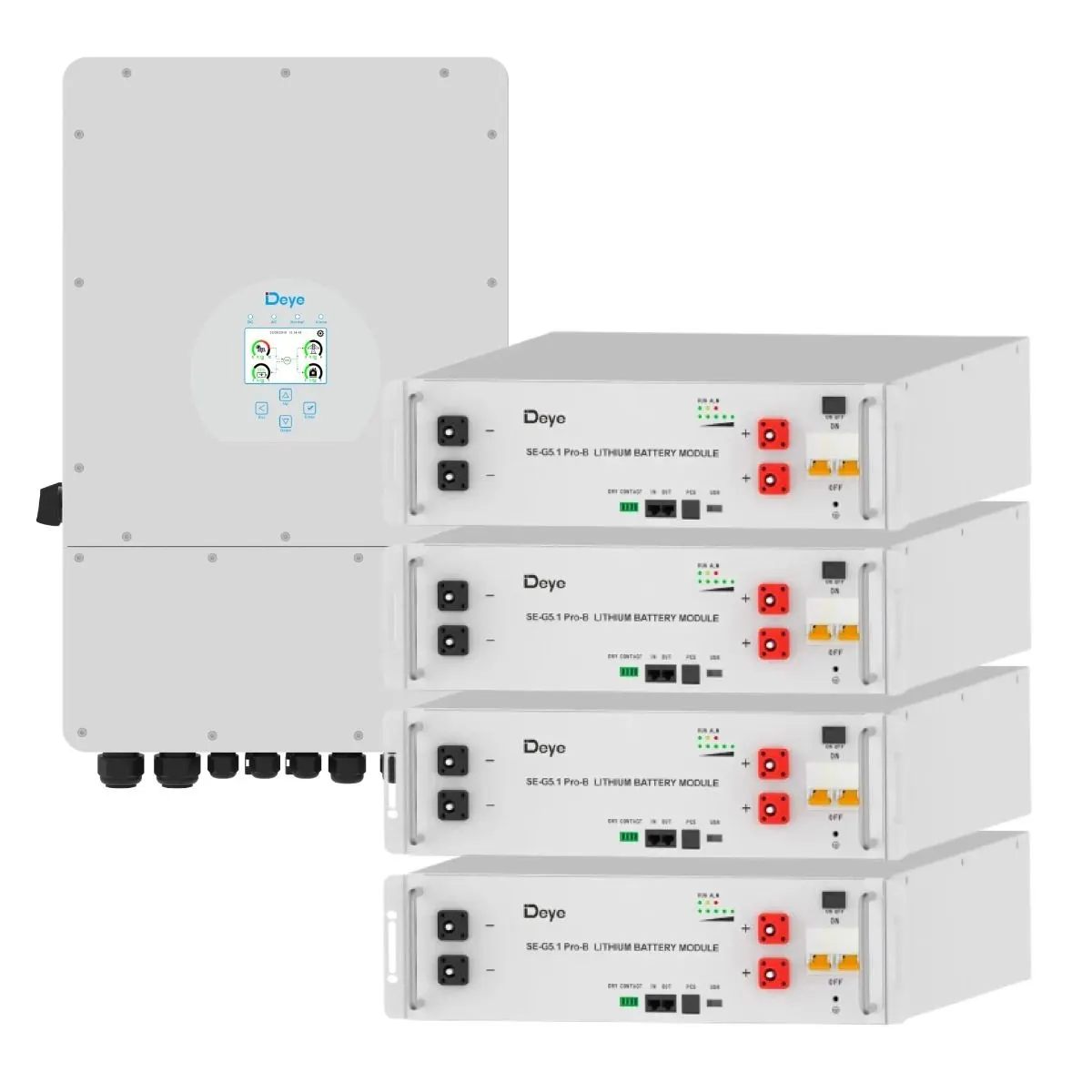 Комплект Deye 12 кВт 20 кВт*год LP3 (Інвертор SUN-12K-SG04LP3-EU + 4 шт. АКБ Deye SE-G5.1Pro-B)