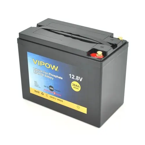 Акумулятор Vipow LiFePO4 12.8В 30Ah, 0.38 кВт·год