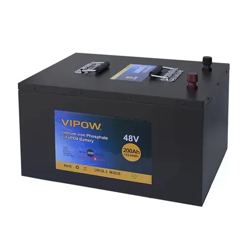 Акумулятор Vipow LiFePO4 51.2В 200Ah, 10.24 кВт·год