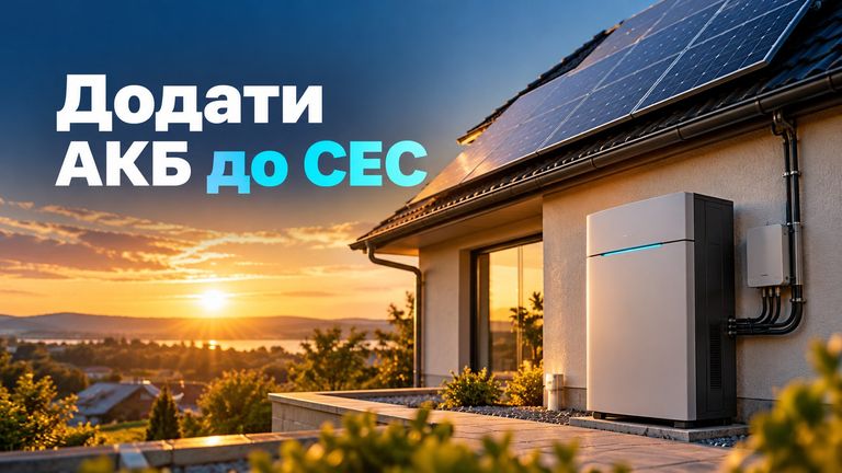 Як додати акумулятор до чинної СЕС
